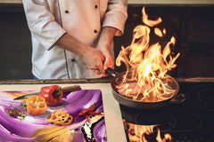 UNIQUE Tempered GLASS Kitchen Board – Impact & Scratch Resistant Cooktop cover – SINGLE: 80 x 52 cm; DOUBLE: 40 x 52 cm; DD45 Art Series : Liquid colours 4