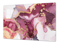 UNIQUE Tempered GLASS Kitchen Board – Impact & Scratch Resistant Cooktop cover – SINGLE: 80 x 52 cm; DOUBLE: 40 x 52 cm; DD45 Art Series : Liquid colours 5