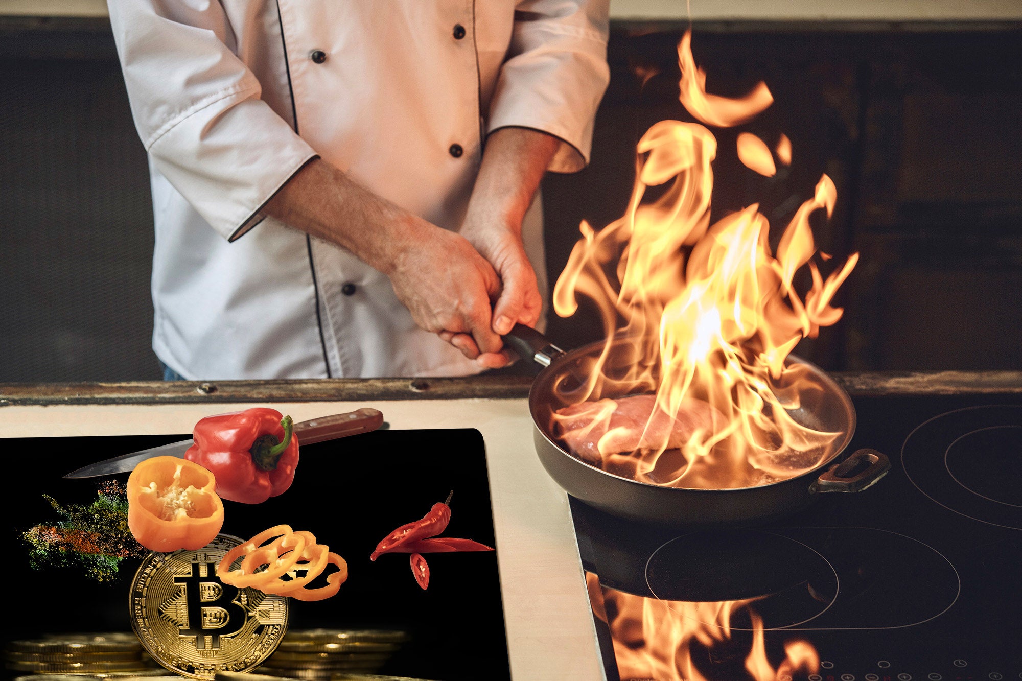 ENORMOUS  Tempered GLASS Chopping Board - Induction Cooktop Cover – SINGLE: 80 x 52 cm; DOUBLE: 40 x 52 cm; DD52a : Physical Bitcoin