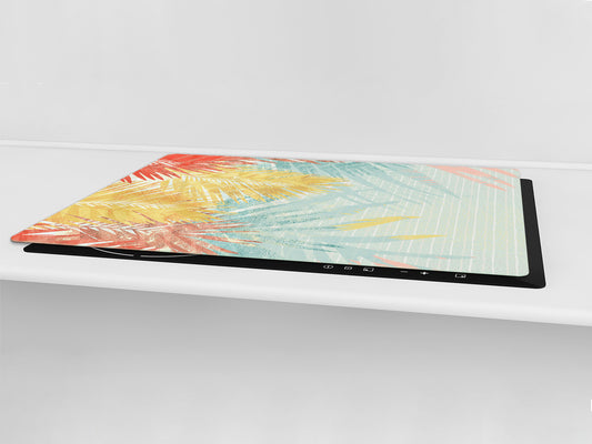 Gigantic Worktop saver and Pastry Board - Tempered GLASS Cutting Board - MEASURES: SINGLE: 80 x 52 cm; DOUBLE: 40 x 52 cm; DD44 Nature series : Botanical wall art.