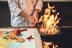 GIGANTE ASSE DA CUCINA e Copri-piano cottura a induzione; Serie di alimenti DD16: Cibo africano
