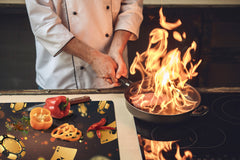 ENORMOUS  Tempered GLASS Chopping Board - Induction Cooktop Cover – SINGLE: 80 x 52 cm; DOUBLE: 40 x 52 cm; DD52a : Night at the Casino