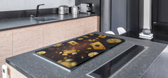ENORMOUS  Tempered GLASS Chopping Board - Induction Cooktop Cover – SINGLE: 80 x 52 cm; DOUBLE: 40 x 52 cm; DD52a : Night at the Casino
