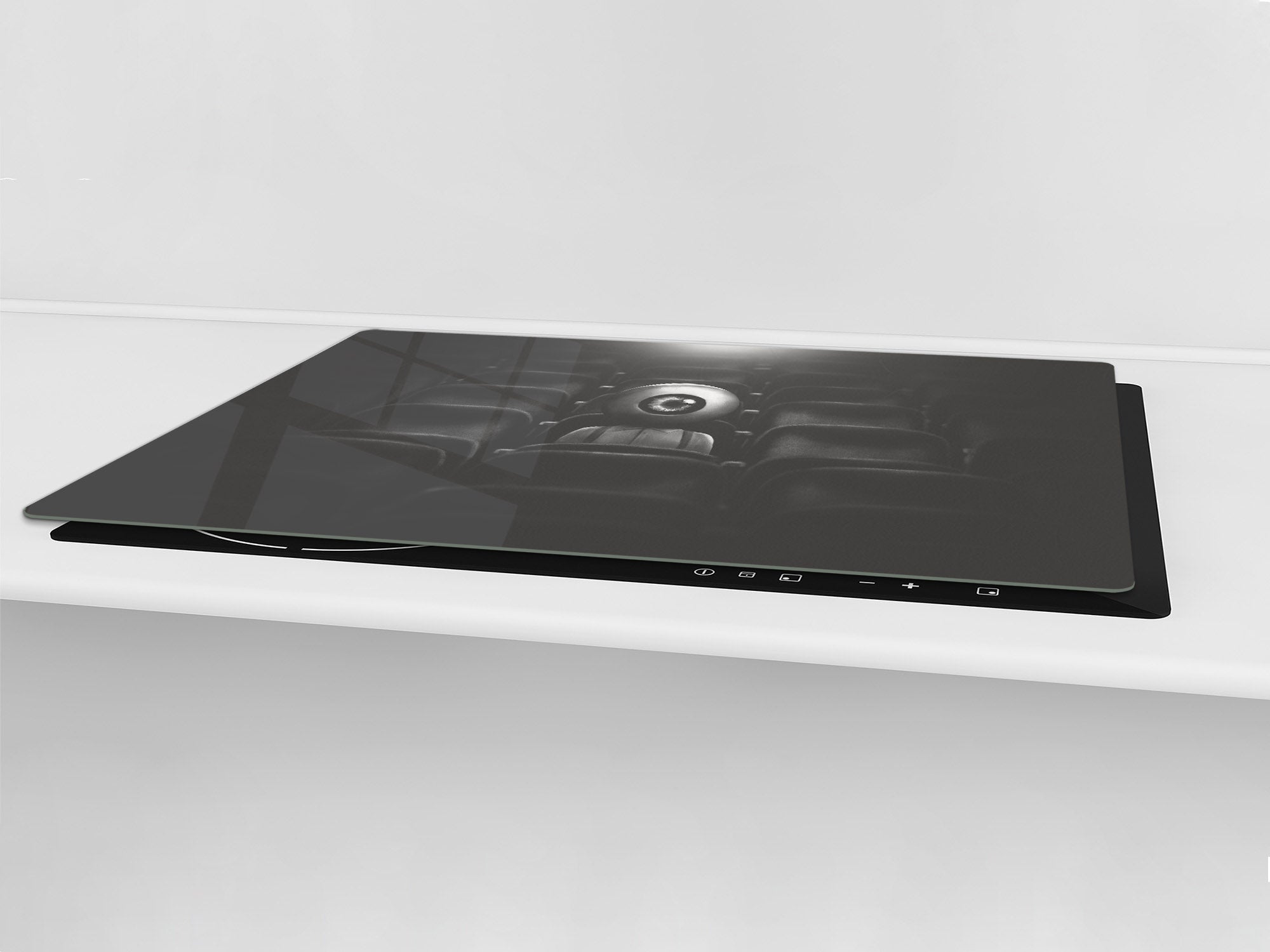 ENORMOUS  Tempered GLASS Chopping Board - Induction Cooktop Cover – SINGLE: 80 x 52 cm; DOUBLE: 40 x 52 cm; DD51 : Surreal Eye in the Audience