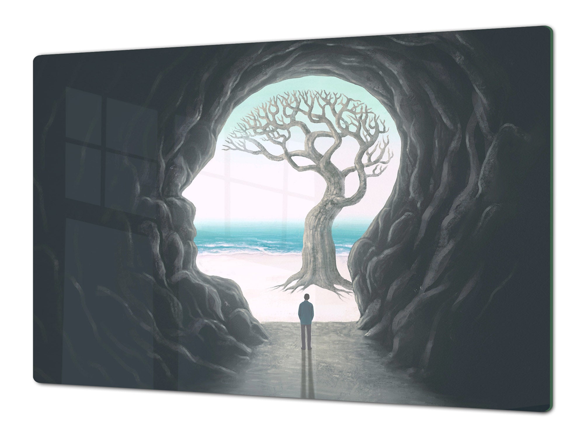 ENORMOUS  Tempered GLASS Chopping Board - Induction Cooktop Cover – SINGLE: 80 x 52 cm; DOUBLE: 40 x 52 cm; DD53 : Path to Enlightenment