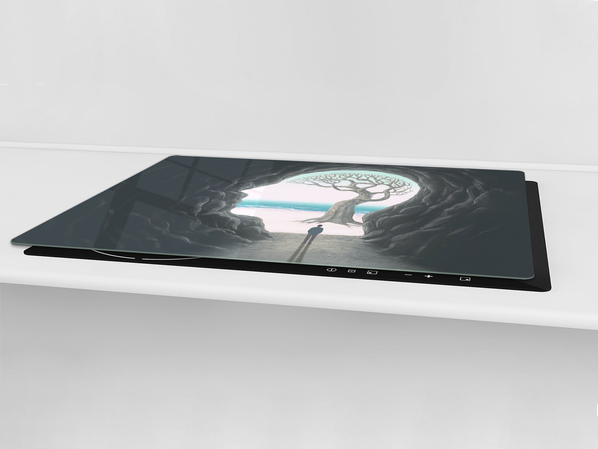 ENORMOUS  Tempered GLASS Chopping Board - Induction Cooktop Cover – SINGLE: 80 x 52 cm; DOUBLE: 40 x 52 cm; DD53 : Path to Enlightenment