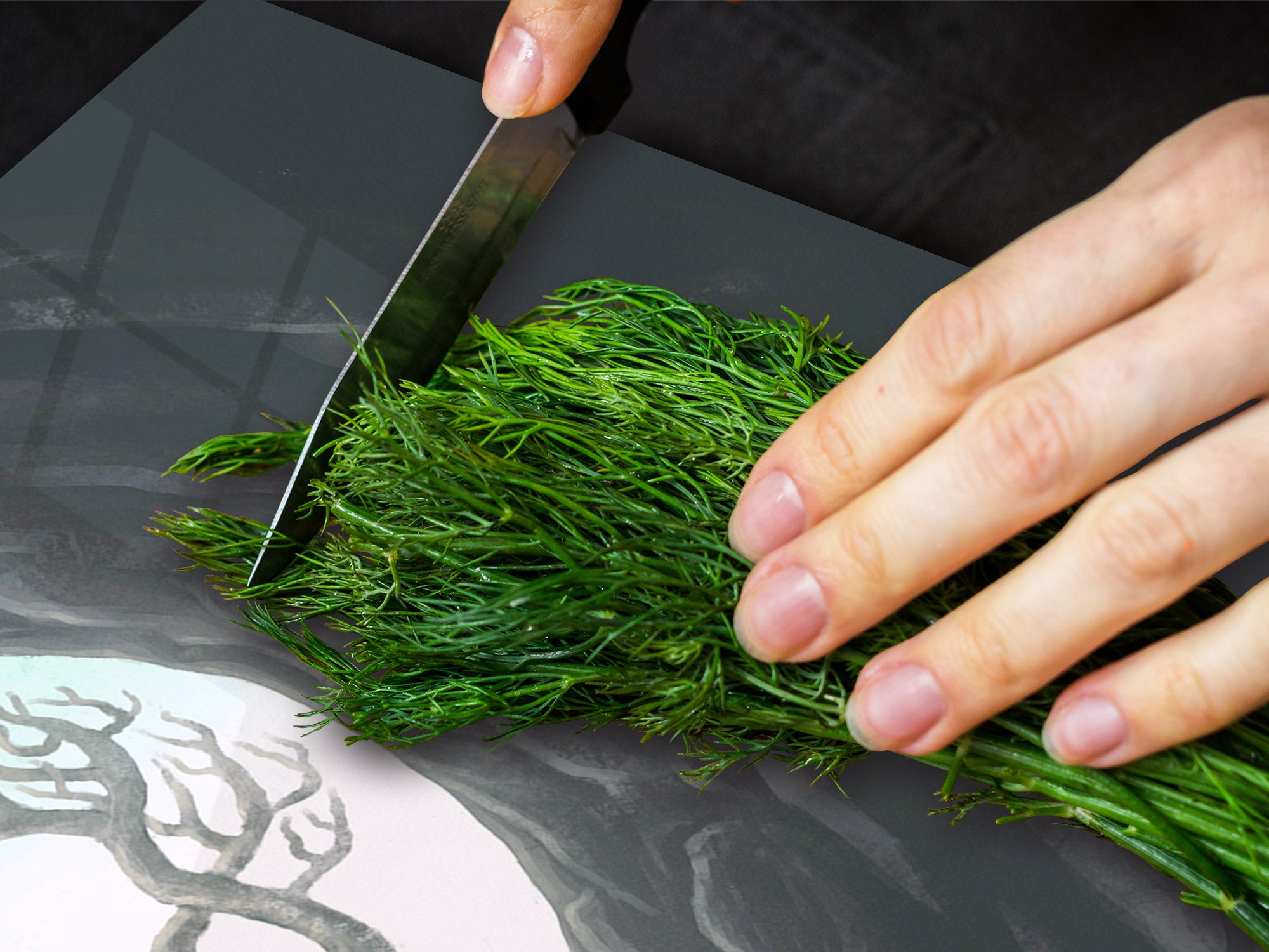 ENORMOUS  Tempered GLASS Chopping Board - Induction Cooktop Cover – SINGLE: 80 x 52 cm; DOUBLE: 40 x 52 cm; DD53 : Path to Enlightenment