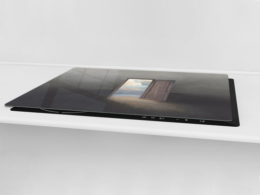ENORMOUS  Tempered GLASS Chopping Board - Induction Cooktop Cover – SINGLE: 80 x 52 cm; DOUBLE: 40 x 52 cm; DD53 : Entrance to the World of Dreams
