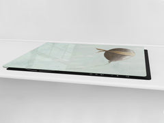 ENORMOUS  Tempered GLASS Chopping Board - Induction Cooktop Cover – SINGLE: 80 x 52 cm; DOUBLE: 40 x 52 cm; DD51 : Blind Balloon in the Sky