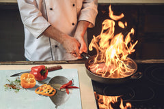 ENORMOUS  Tempered GLASS Chopping Board - Induction Cooktop Cover – SINGLE: 80 x 52 cm; DOUBLE: 40 x 52 cm; DD51 : Blind Balloon in the Sky