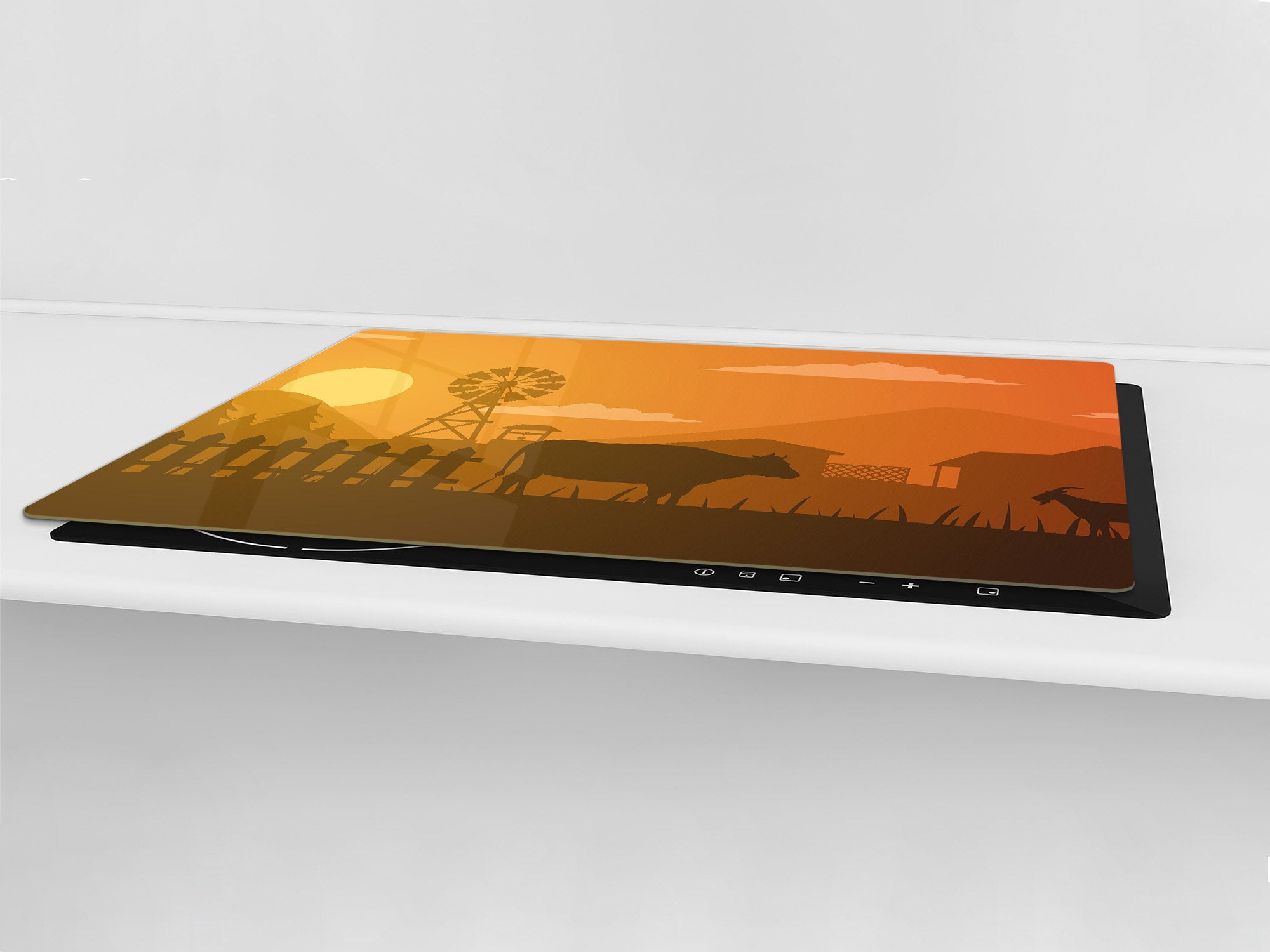 ENORMOUS  Tempered GLASS Chopping Board - Induction Cooktop Cover – SINGLE: 80 x 52 cm; DOUBLE: 40 x 52 cm; DD52a : Aesthetic Ranch