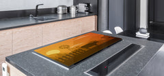 ENORMOUS  Tempered GLASS Chopping Board - Induction Cooktop Cover – SINGLE: 80 x 52 cm; DOUBLE: 40 x 52 cm; DD52a : Aesthetic Ranch