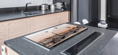 ENORMOUS  Tempered GLASS Chopping Board - Induction Cooktop Cover – SINGLE: 80 x 52 cm; DOUBLE: 40 x 52 cm; DD49 Miscellaneous series : Landscape of Paris