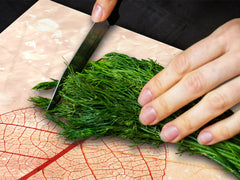 Gigantic Worktop saver and Pastry Board - Tempered GLASS Cutting Board - MEASURES: SINGLE: 80 x 52 cm; DOUBLE: 40 x 52 cm; DD44 Nature series : Transparent orange leaves