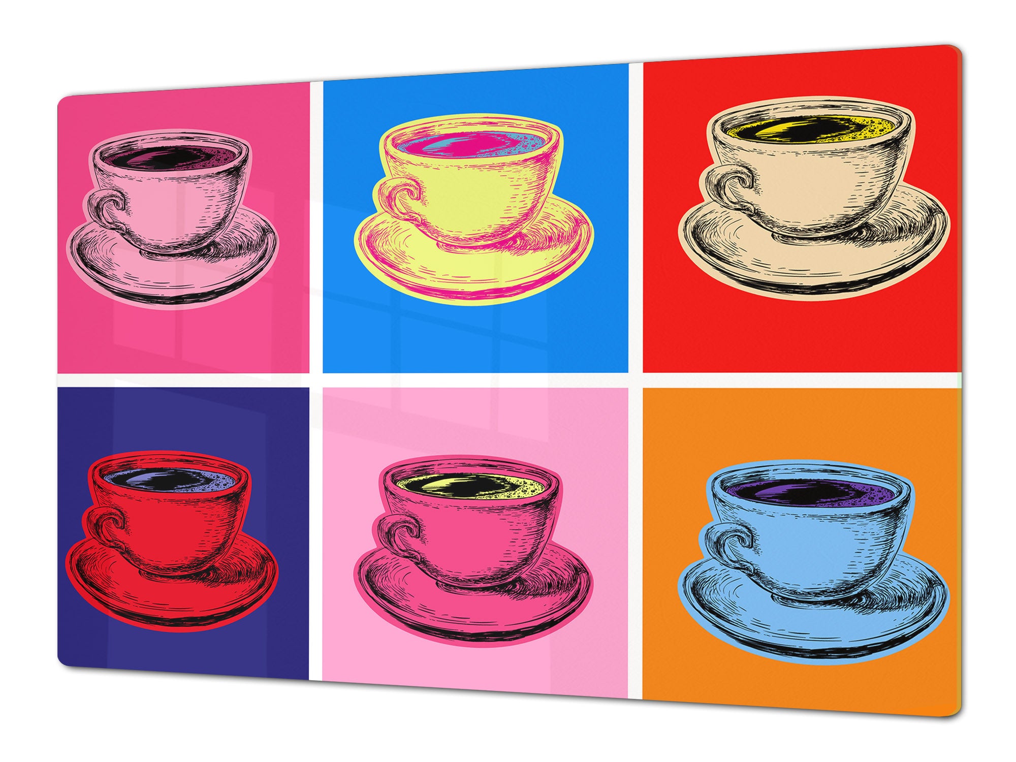 ENORMOUS  Tempered GLASS Chopping Board - Induction Cooktop Cover – SINGLE: 80 x 52 cm; DOUBLE: 40 x 52 cm; DD53 : Flow of Time