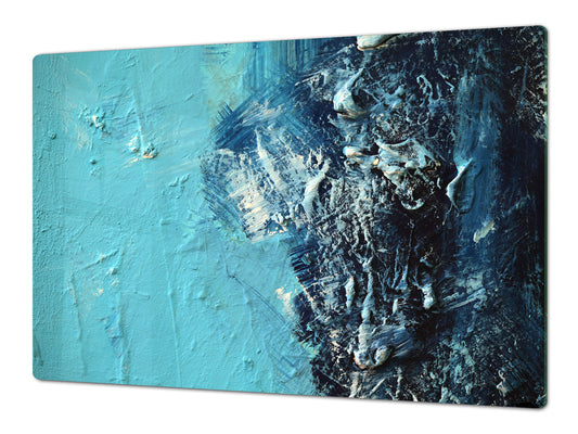 HUGE TEMPERED GLASS COOKTOP COVER – Glass Cutting Board and Worktop Saver – SINGLE: 80 x 52 cm (31,5” x 20,47”); DOUBLE: 40 x 52 cm (15,75” x 20,47”); DD46 Textures Series : Vintage texture