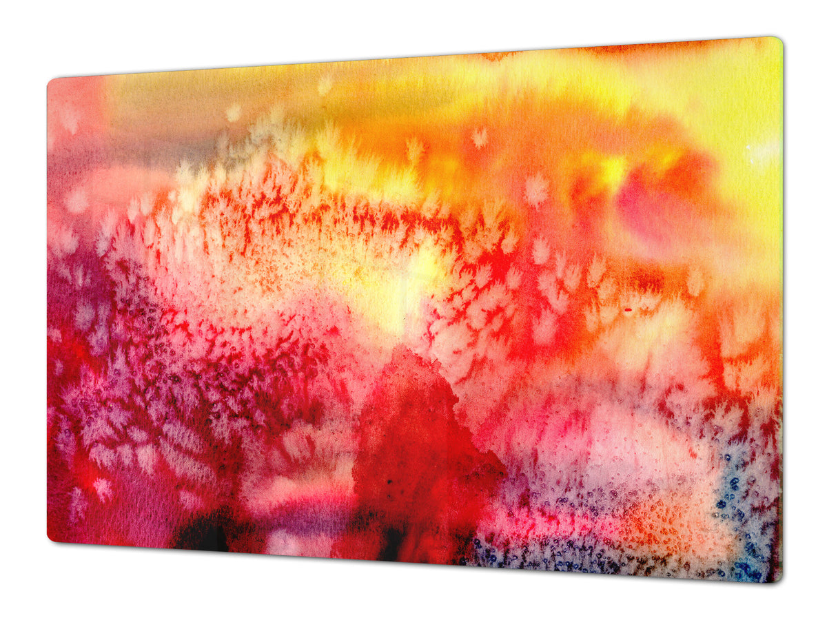 Enorm Küchenbrett aus Hartglas und Induktionskochplattenabdeckung; Food series DD16: African food