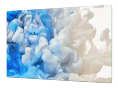 UNIQUE Tempered GLASS Kitchen Board – Impact & Scratch Resistant Cooktop cover – SINGLE: 80 x 52 cm; DOUBLE: 40 x 52 cm; DD45 Art Series : Paint explosion