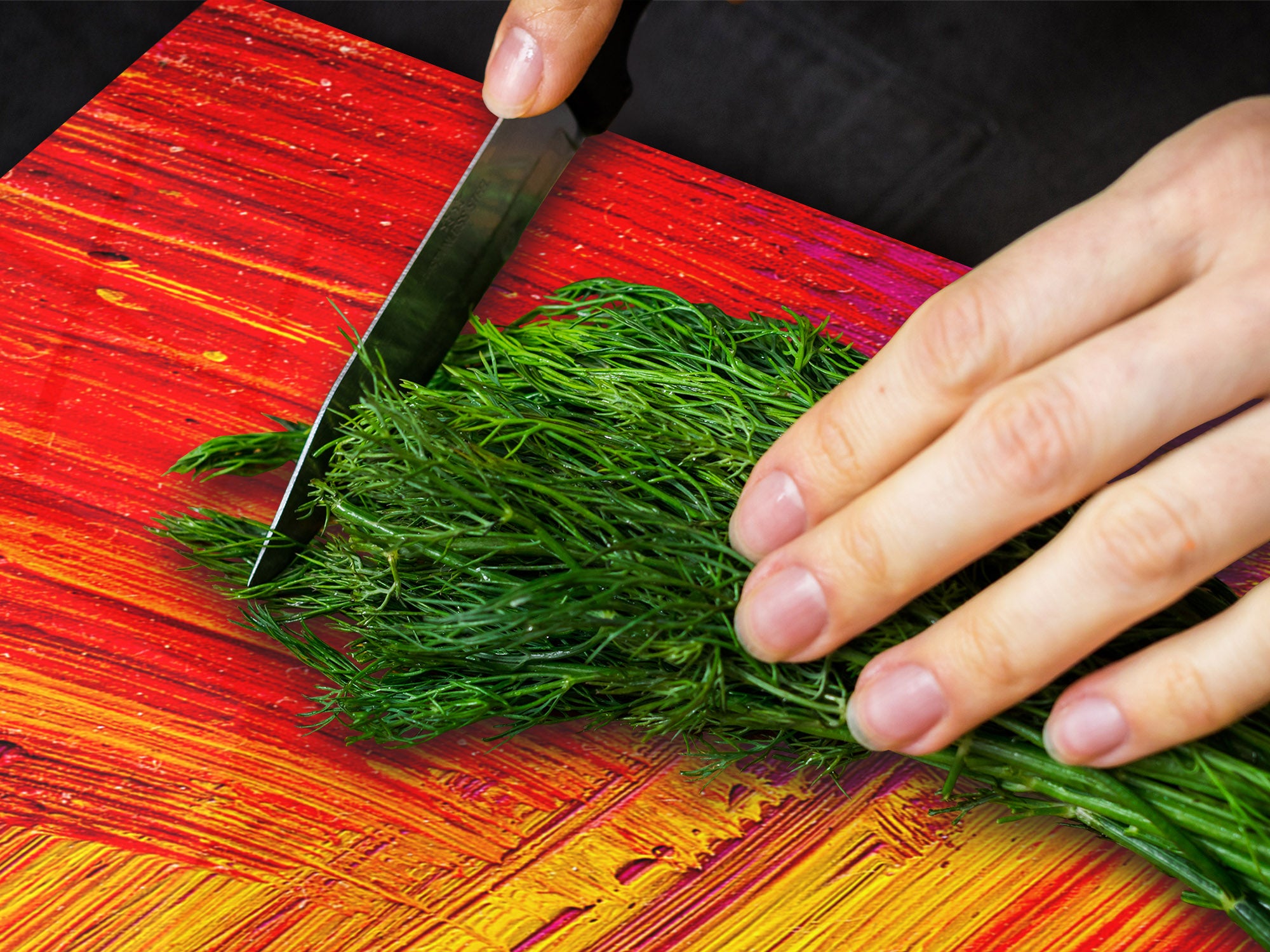 HUGE TEMPERED GLASS COOKTOP COVER – Glass Cutting Board and Worktop Saver – SINGLE: 80 x 52 cm (31,5” x 20,47”); DOUBLE: 40 x 52 cm (15,75” x 20,47”); DD46 Textures Series : Abstract colour texture