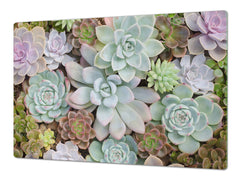 Gigantic Worktop saver and Pastry Board - Tempered GLASS Cutting Board - MEASURES: SINGLE: 80 x 52 cm; DOUBLE: 40 x 52 cm; DD44 Nature series : Rock garden 2