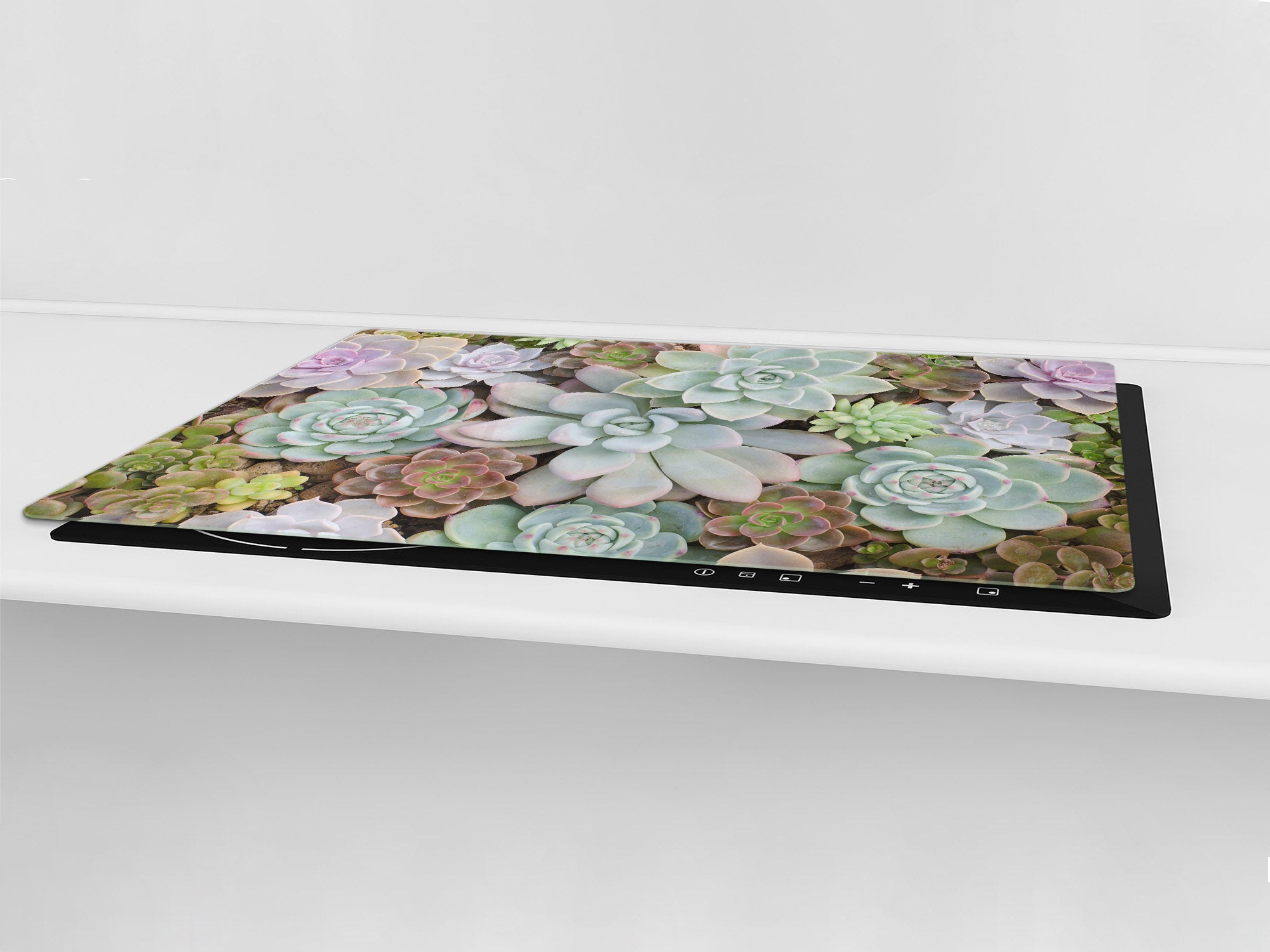Gigantic Worktop saver and Pastry Board - Tempered GLASS Cutting Board - MEASURES: SINGLE: 80 x 52 cm; DOUBLE: 40 x 52 cm; DD44 Nature series : Rock garden 2
