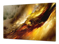 ENORMOUS  Tempered GLASS Chopping Board - Induction Cooktop Cover – SINGLE: 80 x 52 cm; DOUBLE: 40 x 52 cm; DD49 Miscellaneous series : Colourful thunderstorm