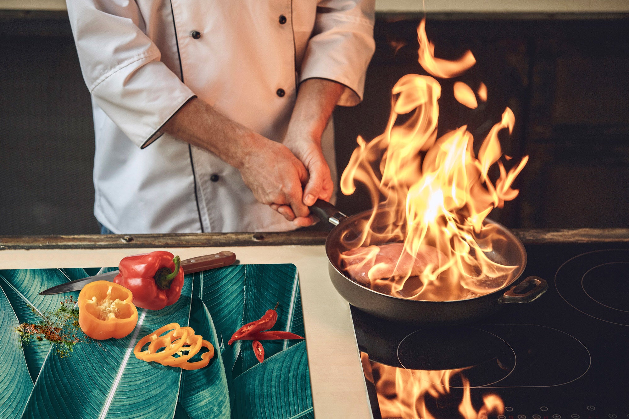Ensembles de planches à découper TRES GRAND; Série Alimentaire DD16: Nourriture africaine