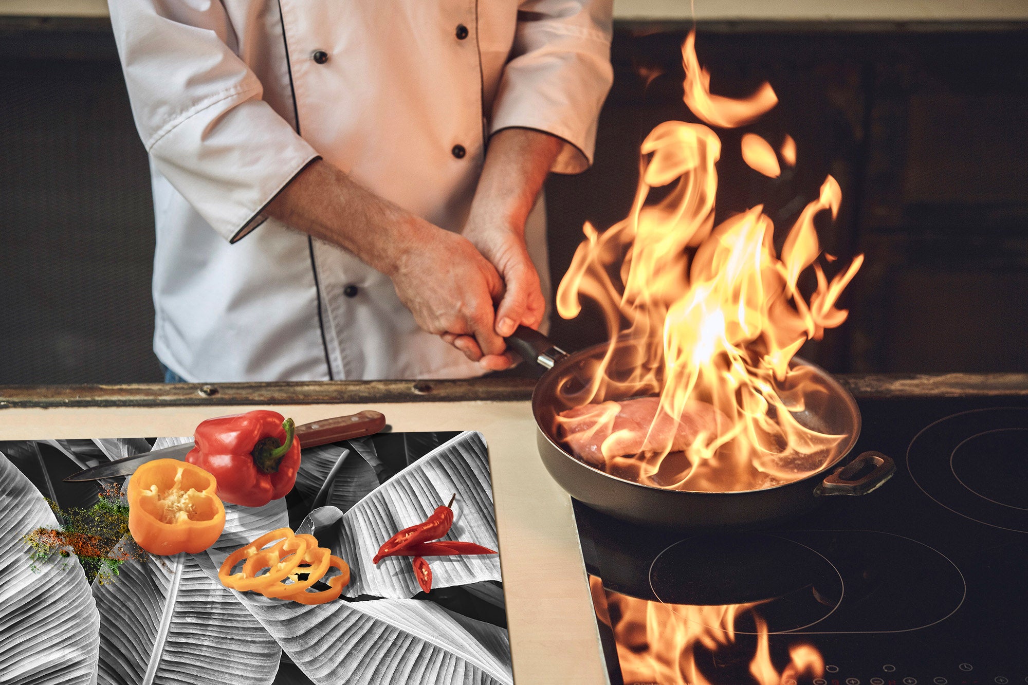 Ensembles de planches à découper TRES GRAND; Série Alimentaire DD16: Nourriture africaine