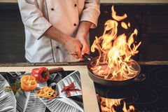 Ensembles de planches à découper TRES GRAND; Série Alimentaire DD16: Nourriture africaine