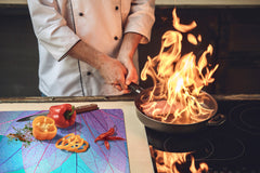 Ensembles de planches à découper TRES GRAND; Série Alimentaire DD16: Nourriture africaine