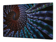 ENORMOUS  Tempered GLASS Chopping Board - Induction Cooktop Cover – SINGLE: 80 x 52 cm; DOUBLE: 40 x 52 cm; DD49 Miscellaneous series : Colour fireworks