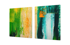 UNIQUE Tempered GLASS Kitchen Board – Impact & Scratch Resistant Cooktop cover – SINGLE: 80 x 52 cm; DOUBLE: 40 x 52 cm; DD45 Art Series : Abstract art background 4