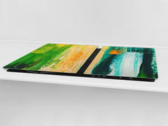 UNIQUE Tempered GLASS Kitchen Board – Impact & Scratch Resistant Cooktop cover – SINGLE: 80 x 52 cm; DOUBLE: 40 x 52 cm; DD45 Art Series : Abstract art background 4