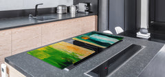 UNIQUE Tempered GLASS Kitchen Board – Impact & Scratch Resistant Cooktop cover – SINGLE: 80 x 52 cm; DOUBLE: 40 x 52 cm; DD45 Art Series : Abstract art background 4