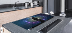 ENORMOUS  Tempered GLASS Chopping Board - Induction Cooktop Cover – SINGLE: 80 x 52 cm; DOUBLE: 40 x 52 cm; DD52a : Circle of Zodiac