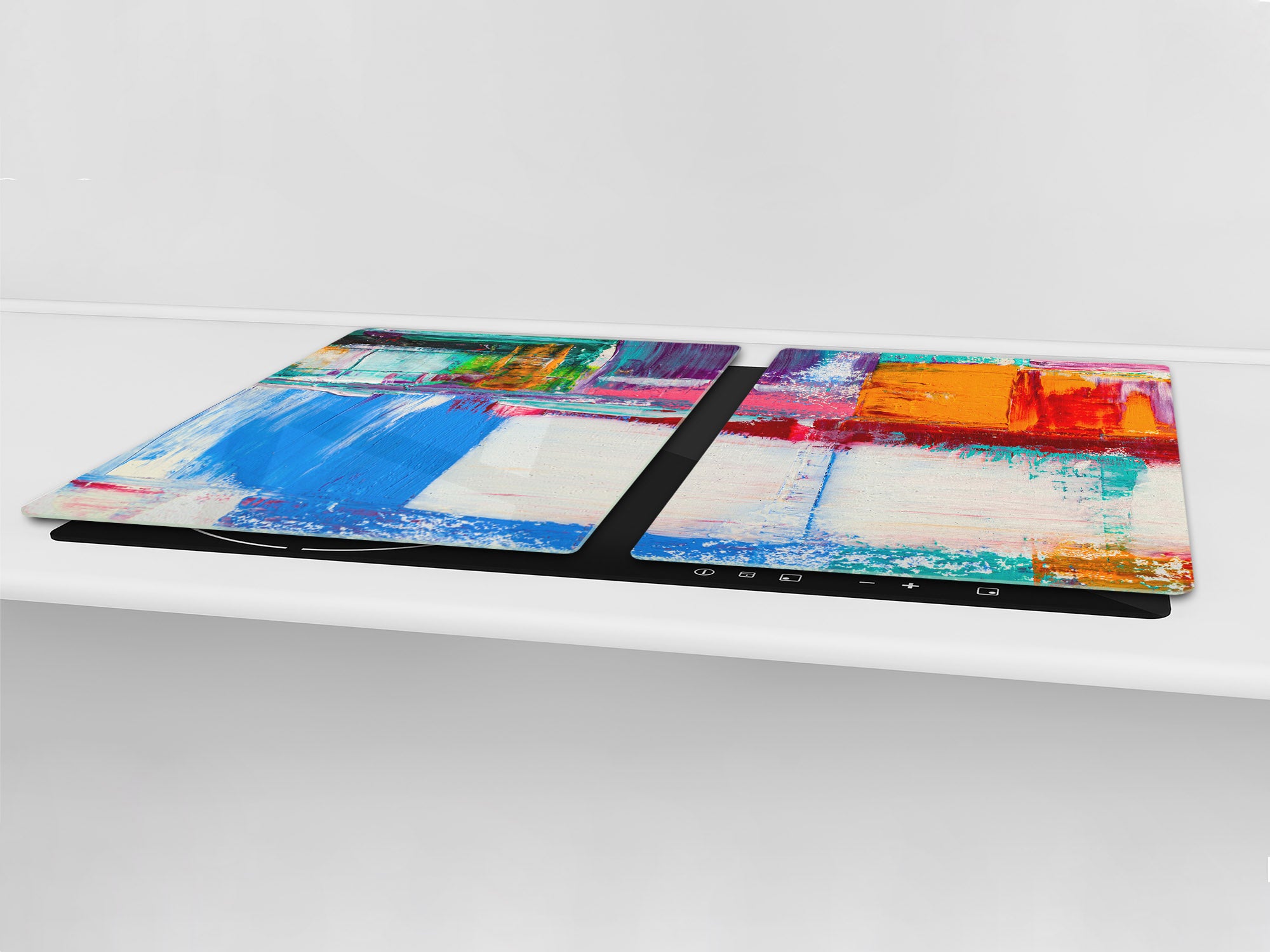 UNIQUE Tempered GLASS Kitchen Board – Impact & Scratch Resistant Cooktop cover – SINGLE: 80 x 52 cm; DOUBLE: 40 x 52 cm; DD45 Art Series : Abstract art background 5