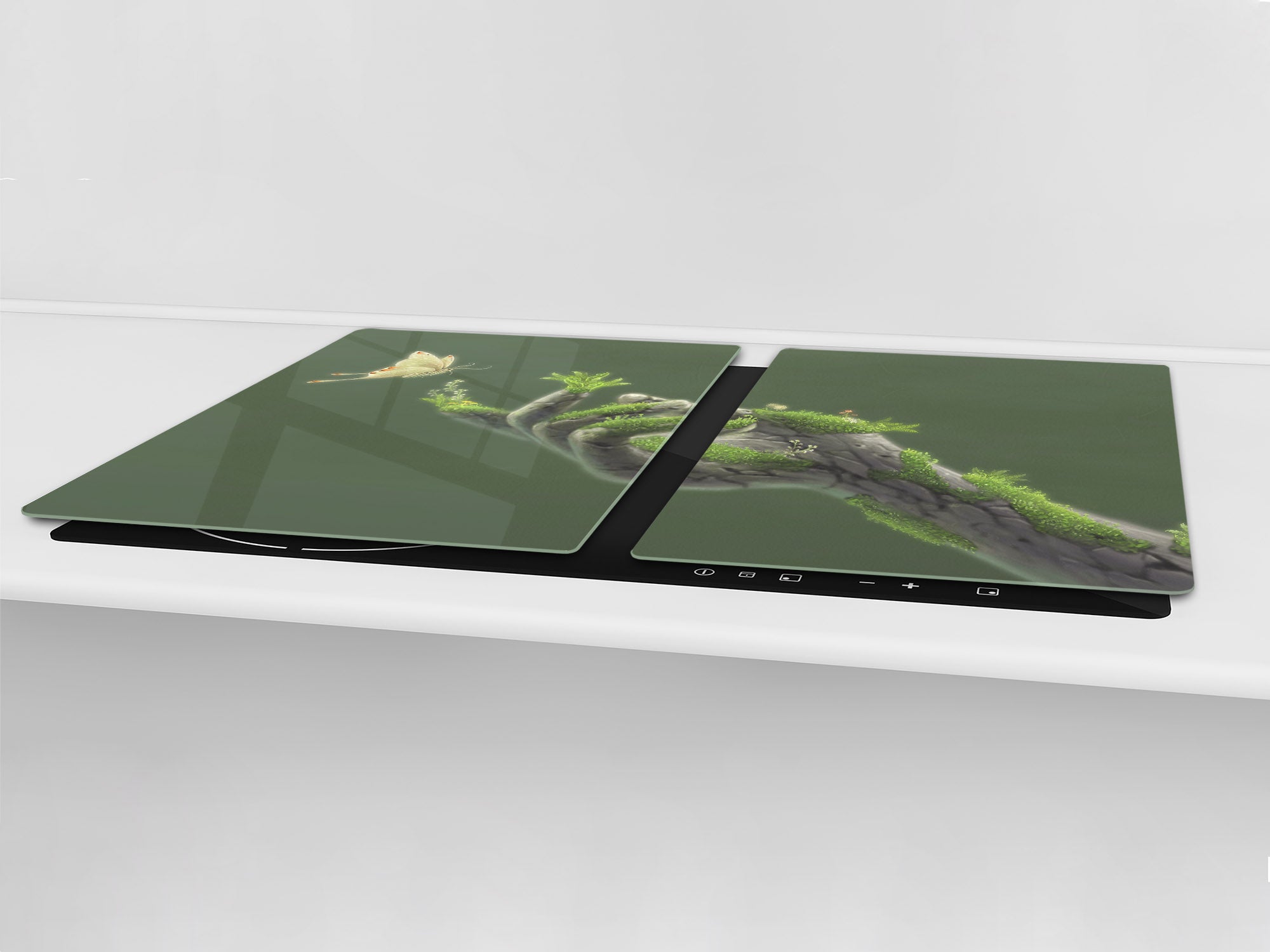 ENORMOUS  Tempered GLASS Chopping Board - Induction Cooktop Cover – SINGLE: 80 x 52 cm; DOUBLE: 40 x 52 cm; DD51 : Freedom of Wilderness