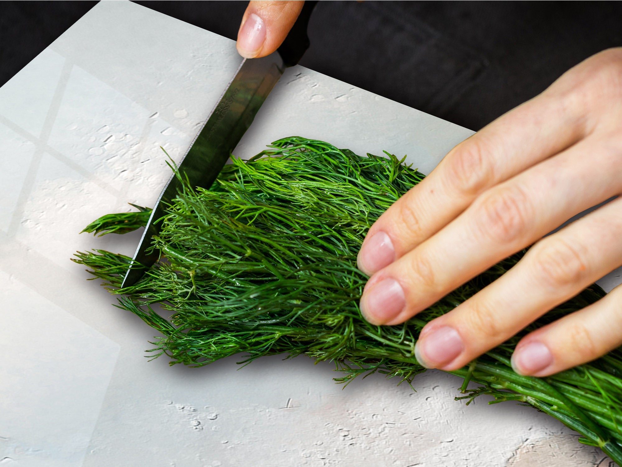 SPECIAL ORDER FOR Carol Wallace | GIGANTIC CUTTING BOARD and Cooktop Cover - Glass Kitchen Board; SINGLE: 96 x 65 cm  DD42 Paintings Series: Delicate landscape