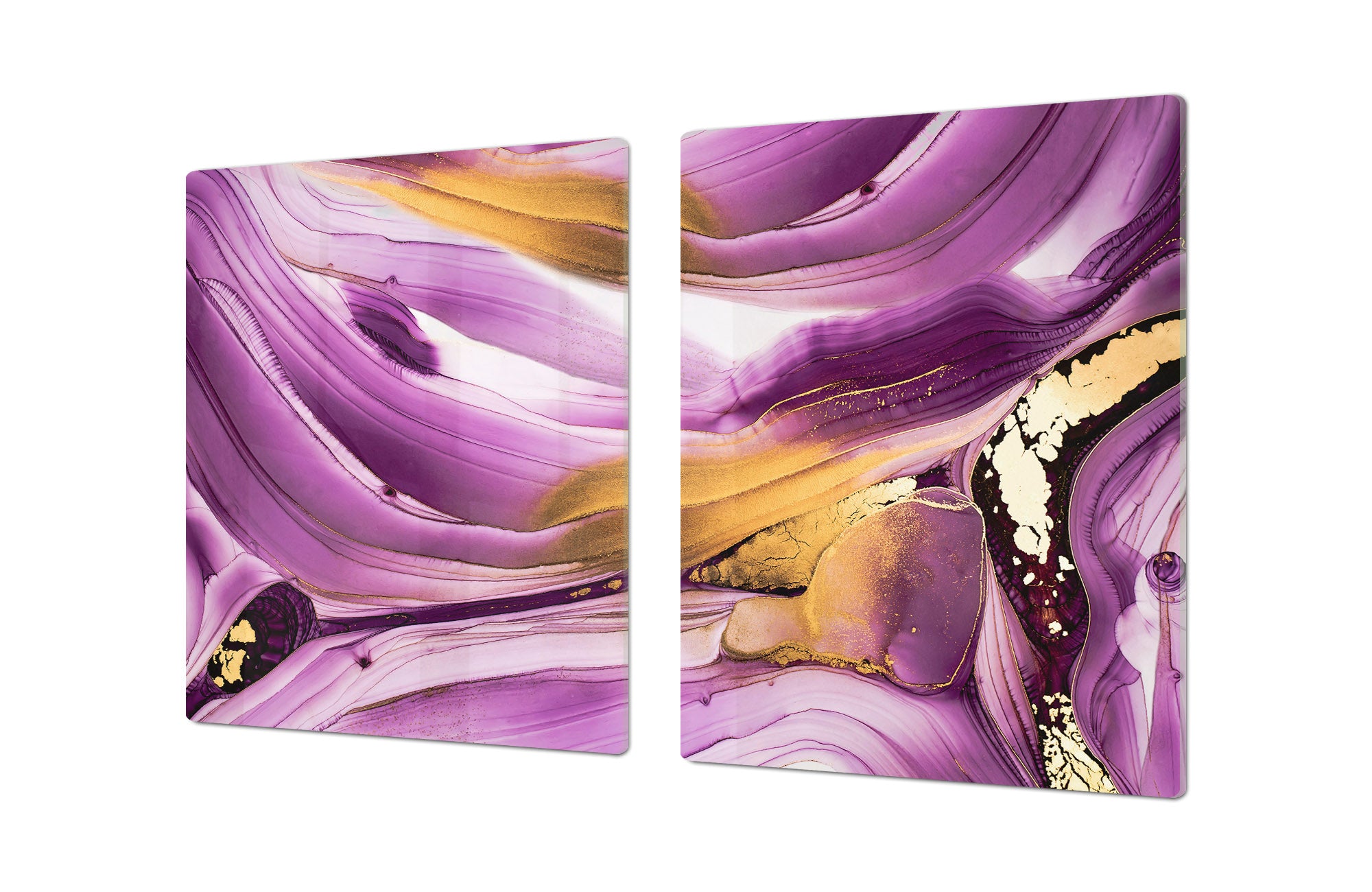 UNIQUE Tempered GLASS Kitchen Board – Impact & Scratch Resistant Cooktop cover – SINGLE: 80 x 52 cm; DOUBLE: 40 x 52 cm; DD45 Art Series : Liquid colours 4