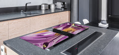 UNIQUE Tempered GLASS Kitchen Board – Impact & Scratch Resistant Cooktop cover – SINGLE: 80 x 52 cm; DOUBLE: 40 x 52 cm; DD45 Art Series : Liquid colours 4