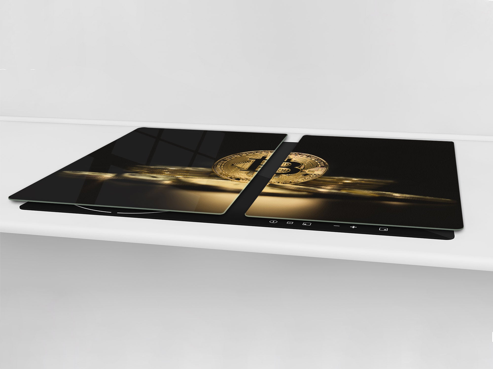 ENORMOUS  Tempered GLASS Chopping Board - Induction Cooktop Cover – SINGLE: 80 x 52 cm; DOUBLE: 40 x 52 cm; DD52a : Physical Bitcoin