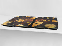 ENORMOUS  Tempered GLASS Chopping Board - Induction Cooktop Cover – SINGLE: 80 x 52 cm; DOUBLE: 40 x 52 cm; DD52a : Night at the Casino