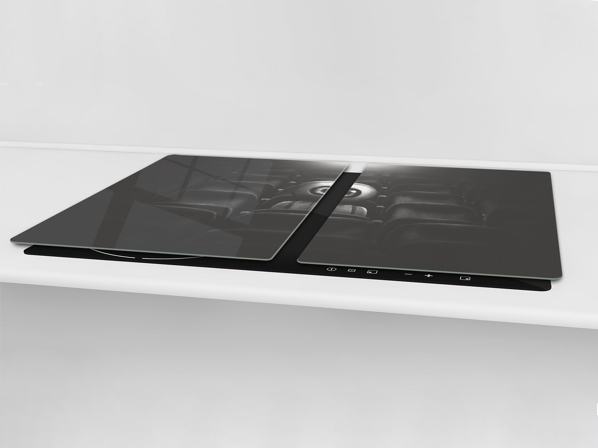 ENORMOUS  Tempered GLASS Chopping Board - Induction Cooktop Cover – SINGLE: 80 x 52 cm; DOUBLE: 40 x 52 cm; DD51 : Surreal Eye in the Audience