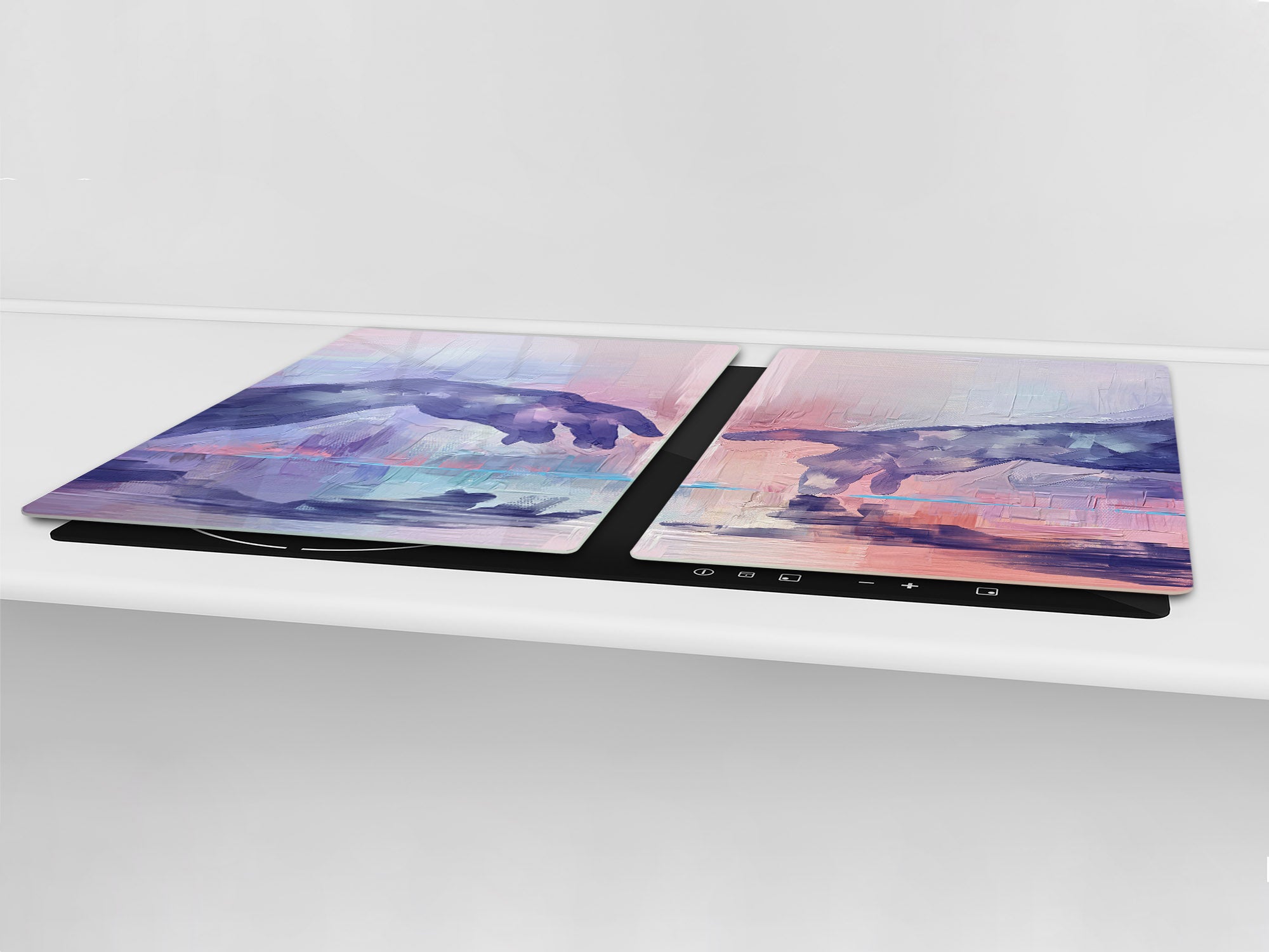 ENORMOUS  Tempered GLASS Chopping Board - Induction Cooktop Cover – SINGLE: 80 x 52 cm; DOUBLE: 40 x 52 cm; DD53 : Hands of Creation