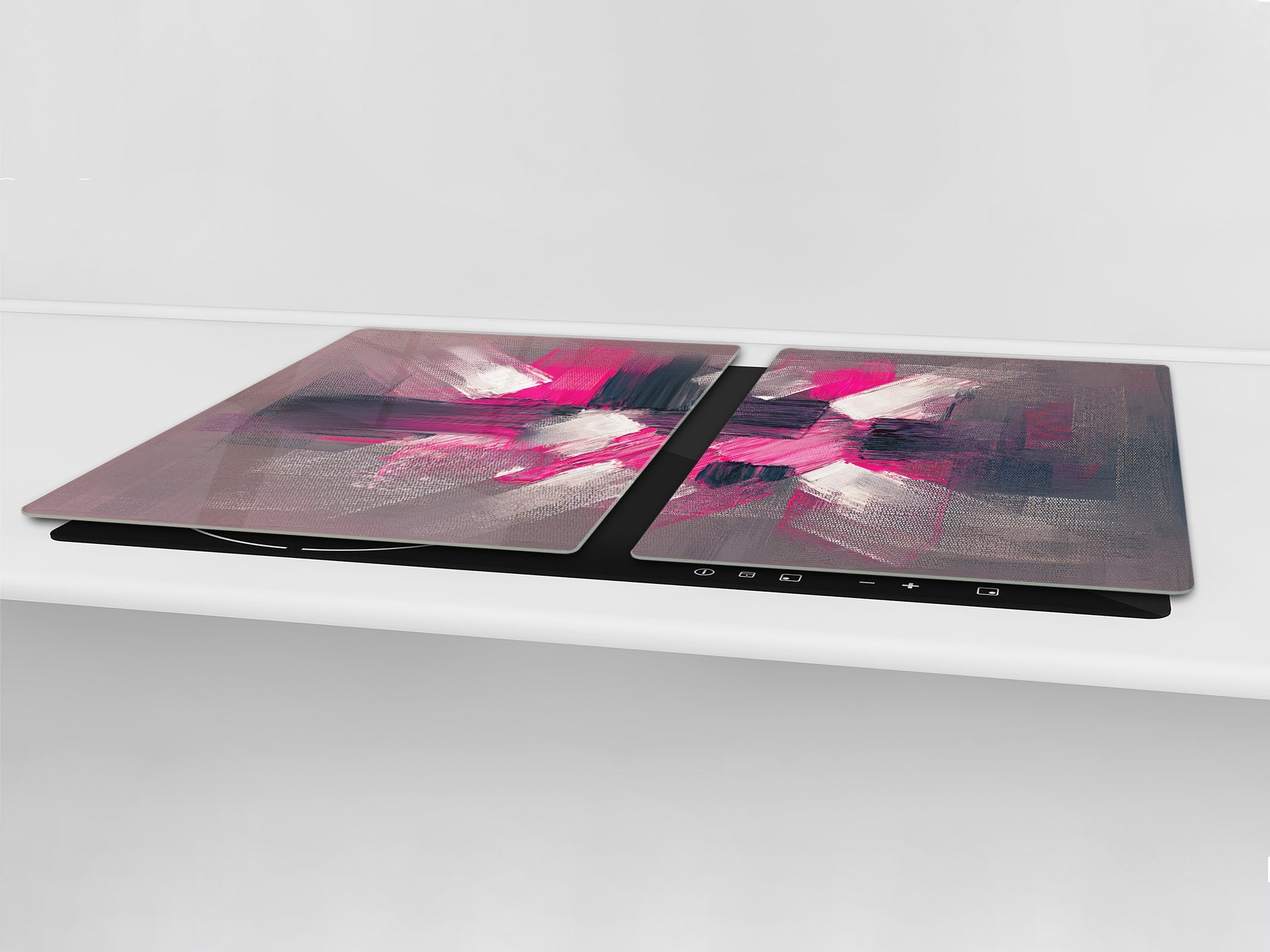 ENORMOUS  Tempered GLASS Chopping Board - Induction Cooktop Cover – SINGLE: 80 x 52 cm; DOUBLE: 40 x 52 cm; DD53 : Modern Disarray