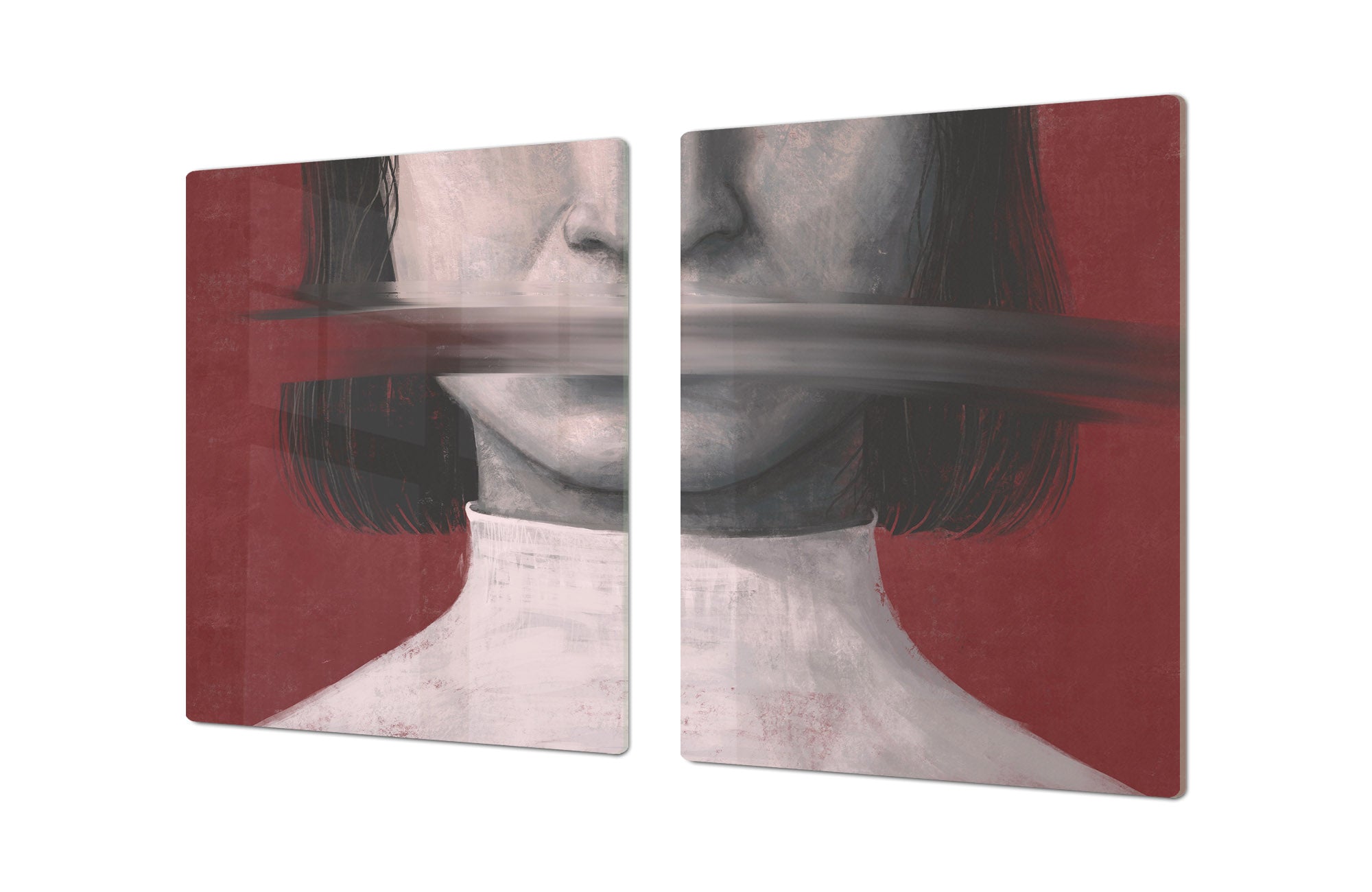 ENORMOUS  Tempered GLASS Chopping Board - Induction Cooktop Cover – SINGLE: 80 x 52 cm; DOUBLE: 40 x 52 cm; DD51 : Conceptual Expression