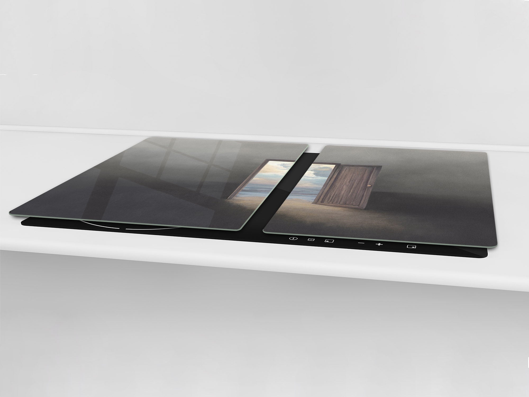 ENORMOUS  Tempered GLASS Chopping Board - Induction Cooktop Cover – SINGLE: 80 x 52 cm; DOUBLE: 40 x 52 cm; DD53 : Entrance to the World of Dreams