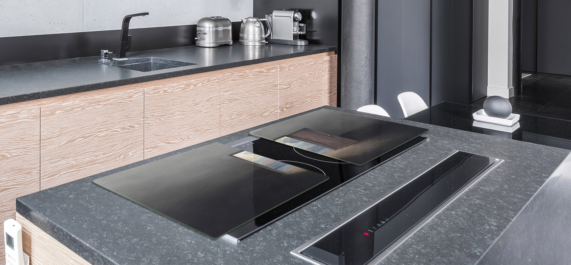 ENORMOUS  Tempered GLASS Chopping Board - Induction Cooktop Cover – SINGLE: 80 x 52 cm; DOUBLE: 40 x 52 cm; DD53 : Entrance to the World of Dreams