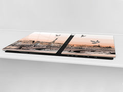 ENORMOUS  Tempered GLASS Chopping Board - Induction Cooktop Cover – SINGLE: 80 x 52 cm; DOUBLE: 40 x 52 cm; DD49 Miscellaneous series : Landscape of Paris