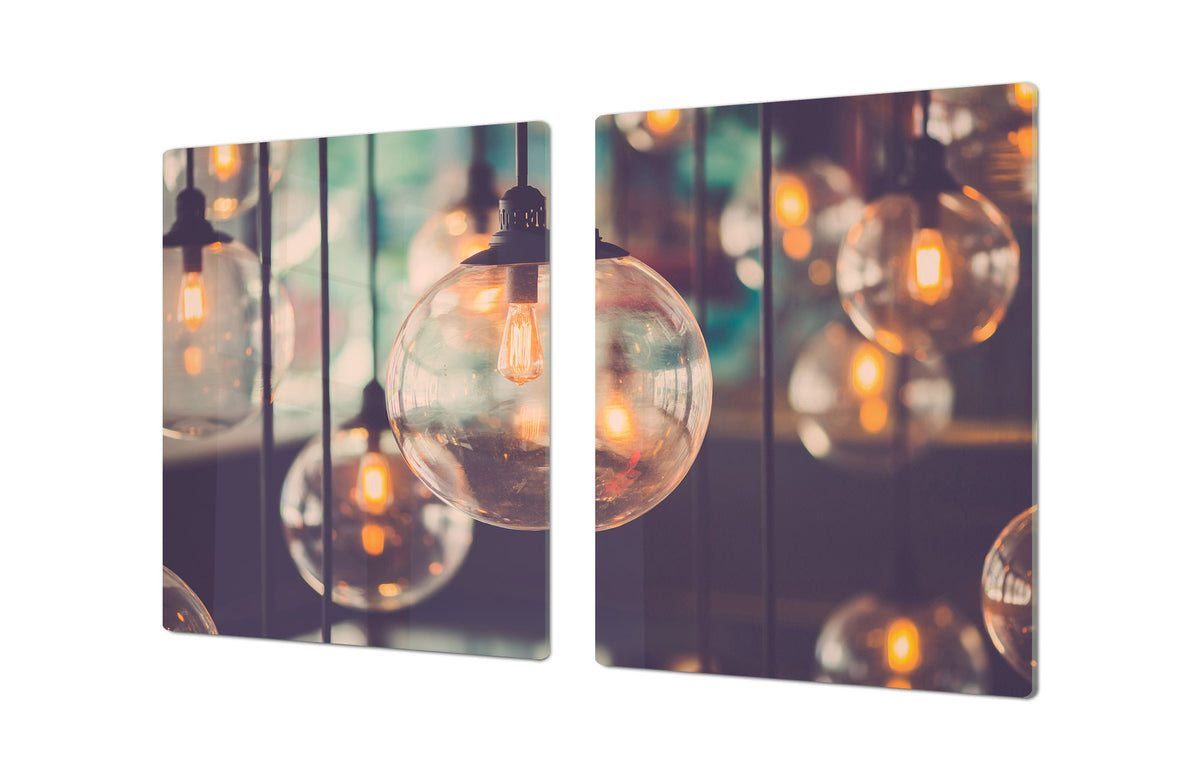 ENORMOUS  Tempered GLASS Chopping Board - Induction Cooktop Cover – SINGLE: 80 x 52 cm; DOUBLE: 40 x 52 cm; DD49 Miscellaneous series : Retro lamps